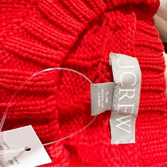 J. Crew Cotton Cable-Knit Side-Slit Crewneck Sweater - Picture 11 of 11